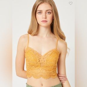 LACED COPPED CAMI TOP WITH ADJUSTABLE SHOULDER STRAP